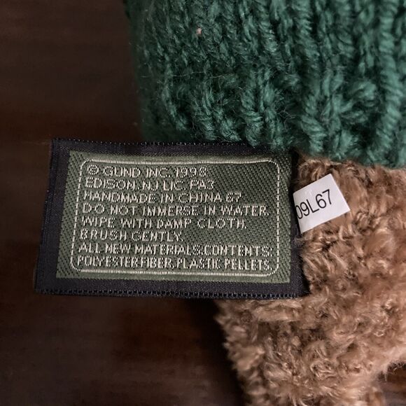 GUND 100 YEARS CELEBRATION Teddy Bear 9676 PLUSH 1998 NWT GREEN SWEATER - Picture 13 of 16